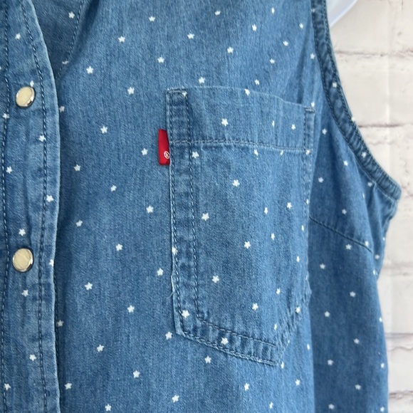 Levi’s denim sleeveless tank top size large - Picture 3 of 8